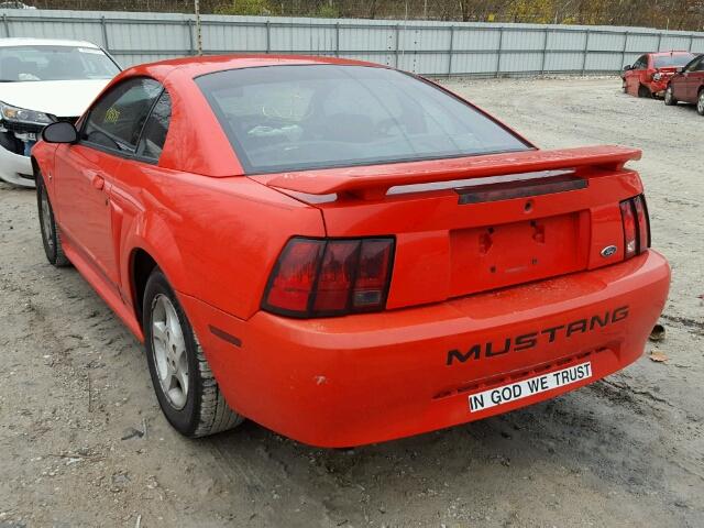 1FAFP40461F102004 - 2001 FORD MUSTANG RED photo 3