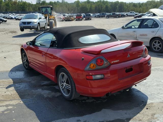 4A3AE75H83E200545 - 2003 MITSUBISHI ECLIPSE SP RED photo 3