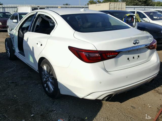 JN1EV7AP8JM354356 - 2018 INFINITI Q50 LUXE WHITE photo 3