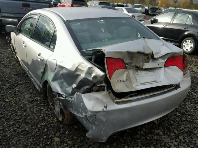 1HGFA16518L032385 - 2008 HONDA CIVIC LX SILVER photo 3