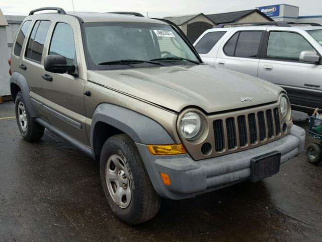 1J4GL48K75W691898 - 2005 JEEP LIBERTY SP BEIGE photo 1