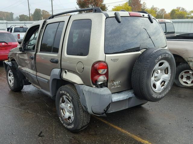 1J4GL48K75W691898 - 2005 JEEP LIBERTY SP BEIGE photo 3