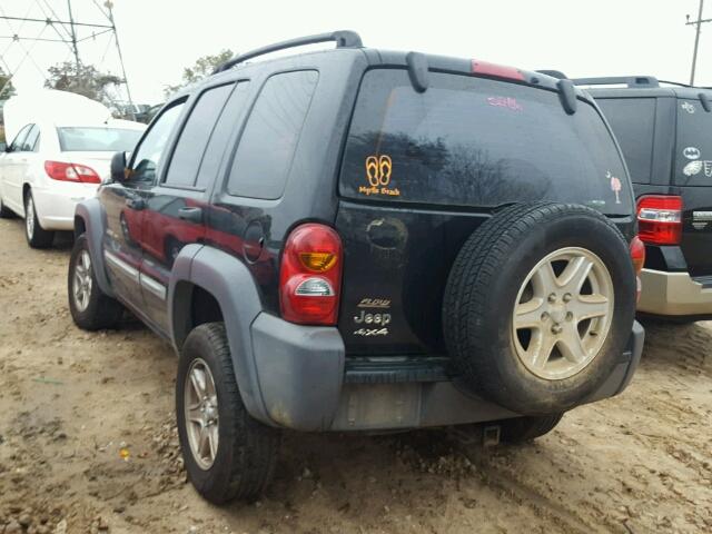 1J4GL48K82W291943 - 2002 JEEP LIBERTY SP BLACK photo 3