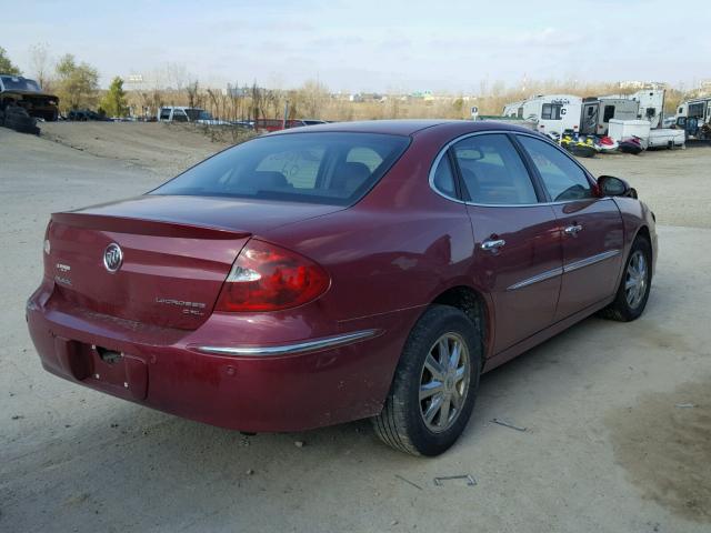 2G4WD532051195565 - 2005 BUICK LACROSSE C MAROON photo 4