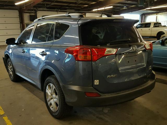 JTMBFREV0ED061431 - 2014 TOYOTA RAV4 LE BLUE photo 3