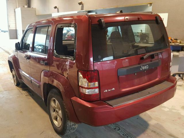 1C4PJMAK3CW112098 - 2012 JEEP LIBERTY SP RED photo 3