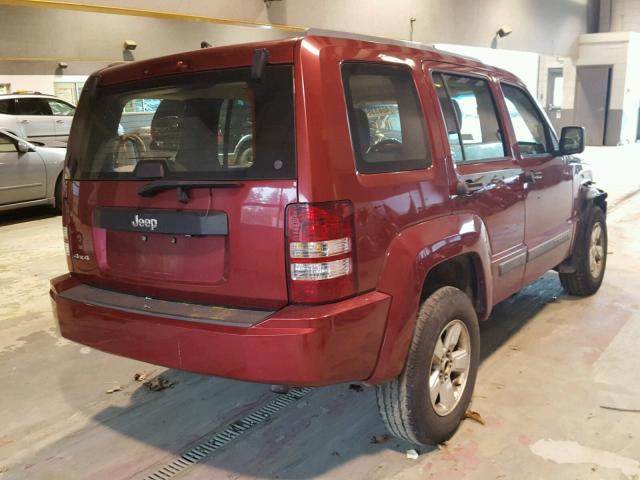 1C4PJMAK3CW112098 - 2012 JEEP LIBERTY SP RED photo 4