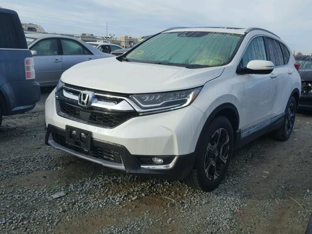 2HKRW1H97HH516370 - 2017 HONDA CR-V TOURI WHITE photo 2