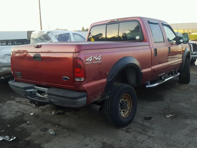 1FTSW31S12ED56844 - 2002 FORD F350 SRW S RED photo 4