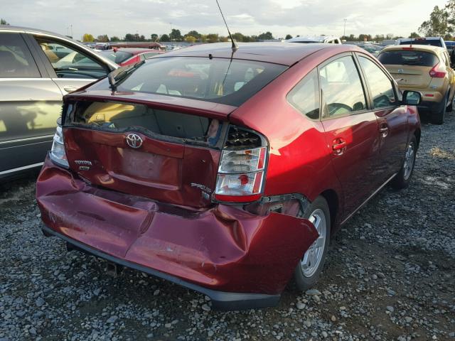 JTDKB20U253038501 - 2005 TOYOTA PRIUS BURGUNDY photo 4