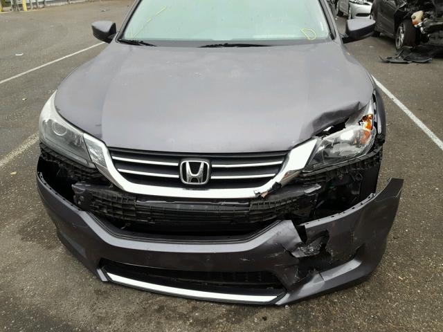 1HGCR2F39EA022663 - 2014 HONDA ACCORD LX GRAY photo 9