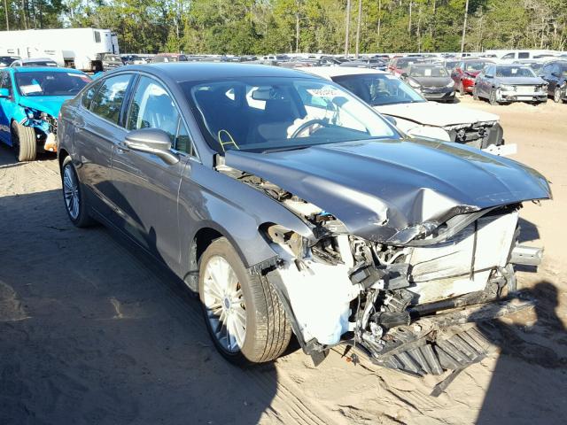 3FA6P0HD4ER303745 - 2014 FORD FUSION SE GRAY photo 1