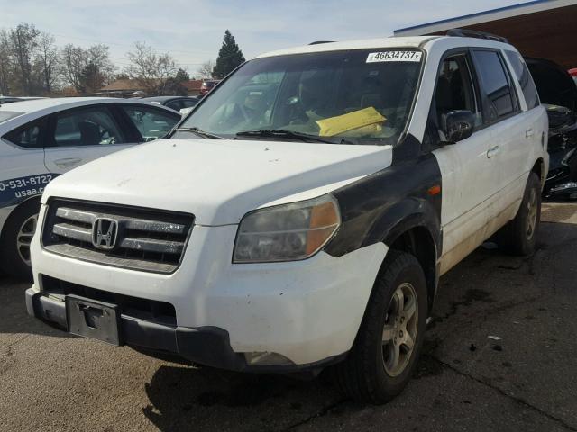 2HKYF18496H554289 - 2006 HONDA PILOT EX WHITE photo 2