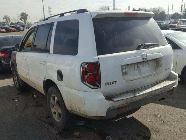 2HKYF18496H554289 - 2006 HONDA PILOT EX WHITE photo 3