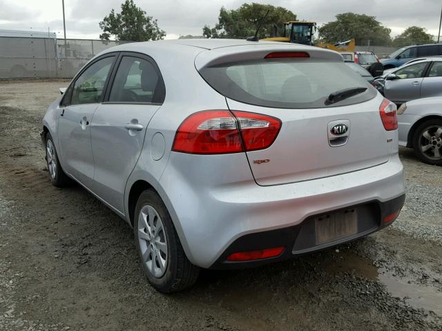 KNADM5A30E6346398 - 2014 KIA RIO LX SILVER photo 3