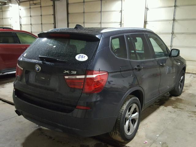 5UXWX5C54BL702106 - 2011 BMW X3 XDRIVE2 BLACK photo 4