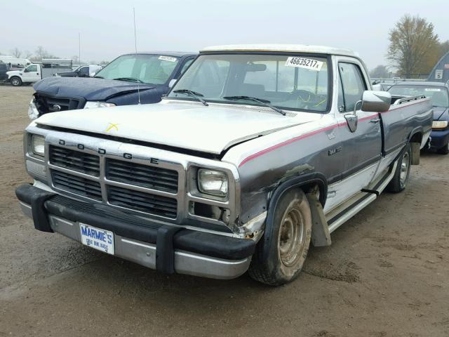 1B7HE16Y4NS590500 - 1992 DODGE D-SERIES D WHITE photo 2