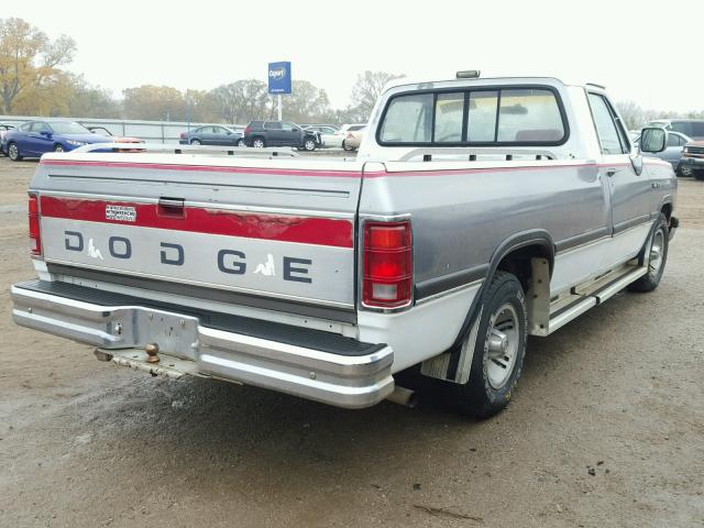 1B7HE16Y4NS590500 - 1992 DODGE D-SERIES D WHITE photo 4