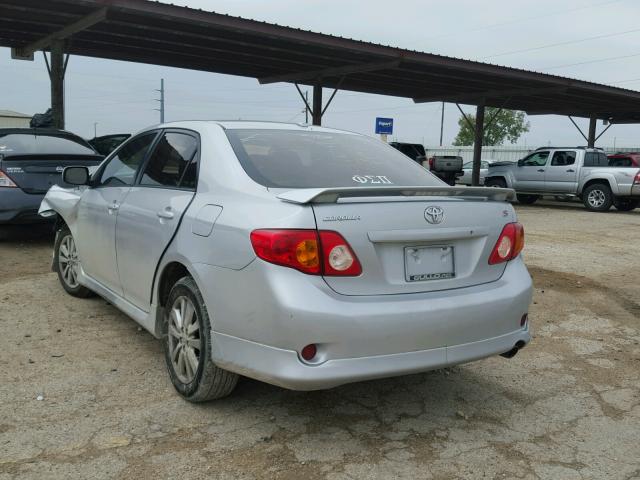 1NXBU40E29Z148006 - 2009 TOYOTA COROLLA SILVER photo 3