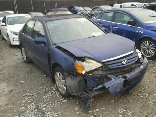 2HGES26781H534488 - 2001 HONDA CIVIC EX BLUE photo 1