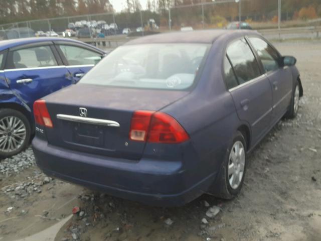 2HGES26781H534488 - 2001 HONDA CIVIC EX BLUE photo 4