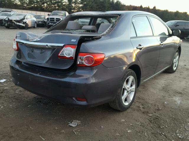 2T1BU4EEXBC753584 - 2011 TOYOTA COROLLA BA GRAY photo 4