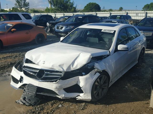 WDDHF5KB5EB046938 - 2014 MERCEDES-BENZ E 350 WHITE photo 2