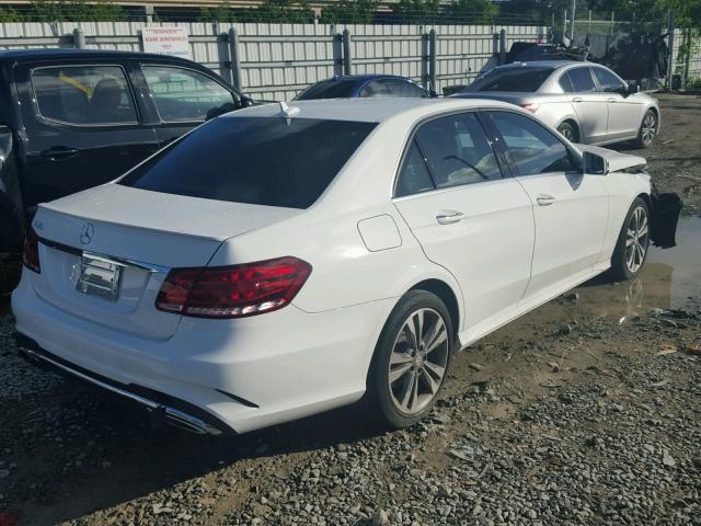 WDDHF5KB5EB046938 - 2014 MERCEDES-BENZ E 350 WHITE photo 4