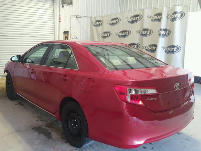 4T1BF1FK7DU691415 - 2013 TOYOTA CAMRY L RED photo 3