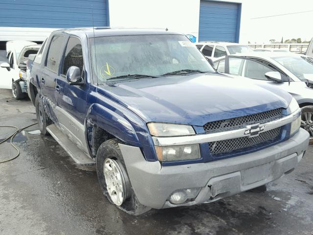 3GNEK13T72G224965 - 2002 CHEVROLET AVALANCHE BLUE photo 1