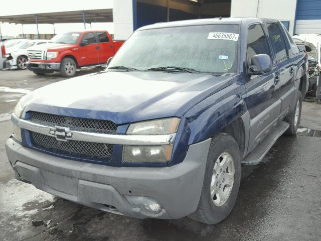 3GNEK13T72G224965 - 2002 CHEVROLET AVALANCHE BLUE photo 2