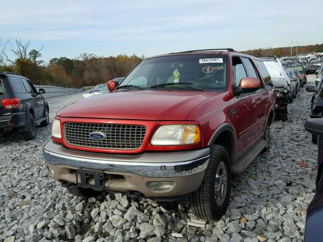 1FMPU18L71LB56720 - 2001 FORD EXPEDITION RED photo 2