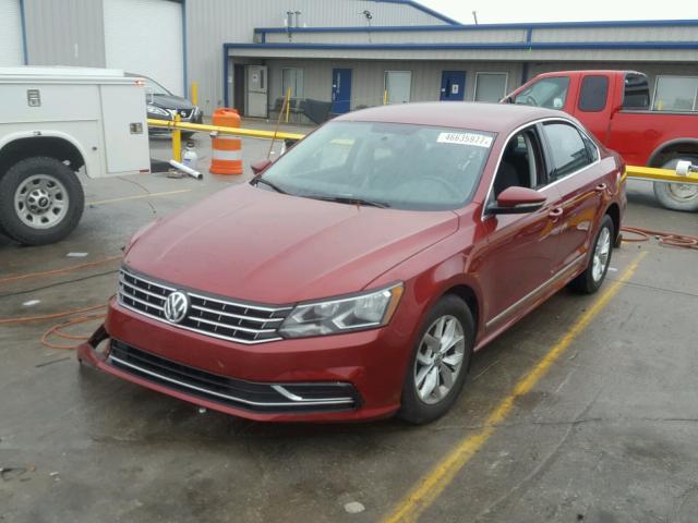 1VWAT7A30GC017822 - 2016 VOLKSWAGEN PASSAT MAROON photo 2
