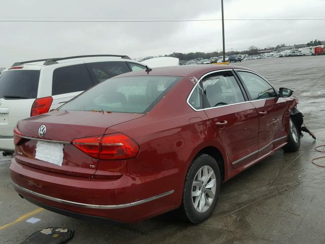 1VWAT7A30GC017822 - 2016 VOLKSWAGEN PASSAT MAROON photo 4