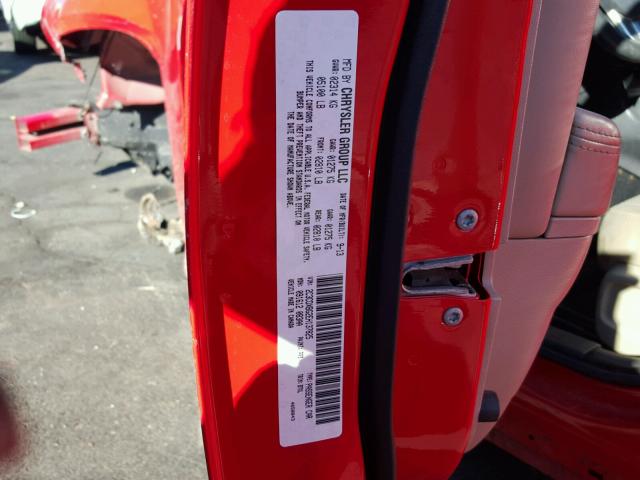 2C3CDXBG2EH137825 - 2014 DODGE CHARGER SE RED photo 10