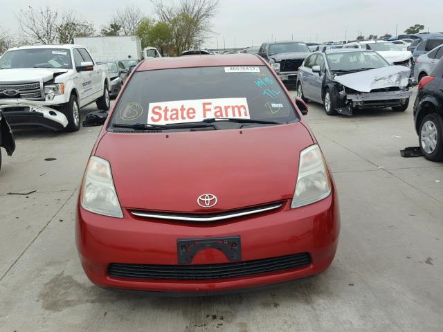 JTDKB20U793513288 - 2009 TOYOTA PRIUS RED photo 9