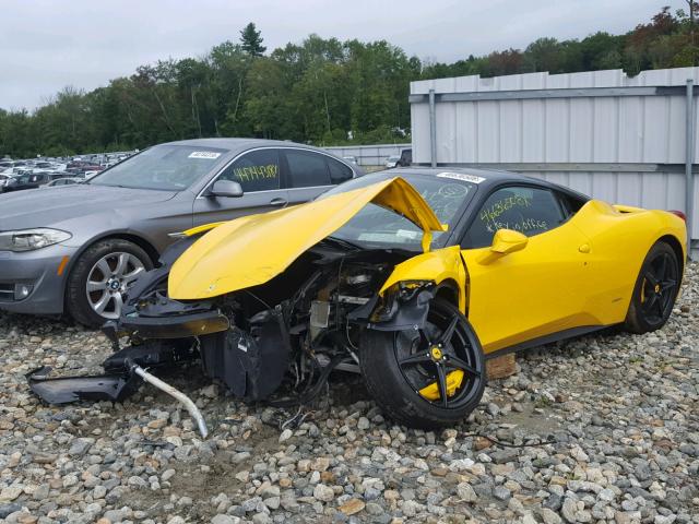 ZFF67NFA6B0180401 - 2011 FERRARI 458 ITALIA YELLOW photo 2