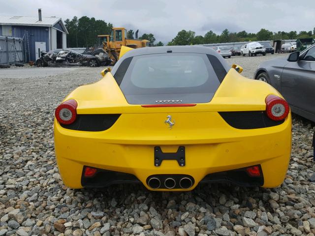 ZFF67NFA6B0180401 - 2011 FERRARI 458 ITALIA YELLOW photo 6