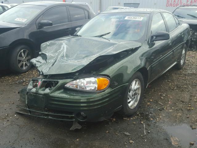 1G2NF52E51M532398 - 2001 PONTIAC GRAND AM S GREEN photo 2