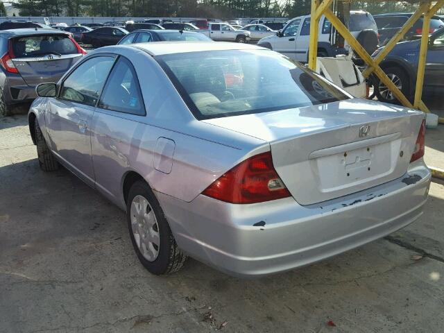 1HGEM22922L060740 - 2002 HONDA CIVIC EX SILVER photo 3