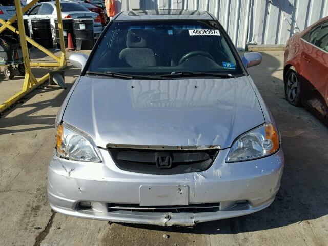 1HGEM22922L060740 - 2002 HONDA CIVIC EX SILVER photo 9