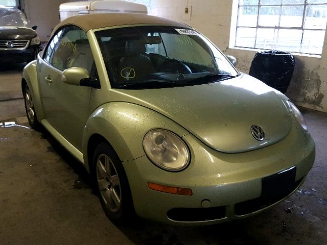 3VWRF31Y87M408603 - 2007 VOLKSWAGEN NEW BEETLE Yaşıl foto 1