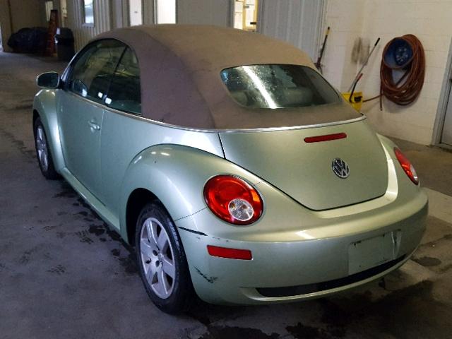 3VWRF31Y87M408603 - 2007 VOLKSWAGEN NEW BEETLE Yaşıl foto 3