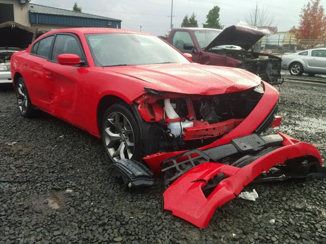 2C3CDXHG2FH738810 - 2015 DODGE CHARGER SX RED photo 1