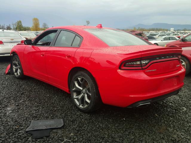 2C3CDXHG2FH738810 - 2015 DODGE CHARGER SX RED photo 3