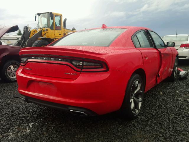 2C3CDXHG2FH738810 - 2015 DODGE CHARGER SX RED photo 4