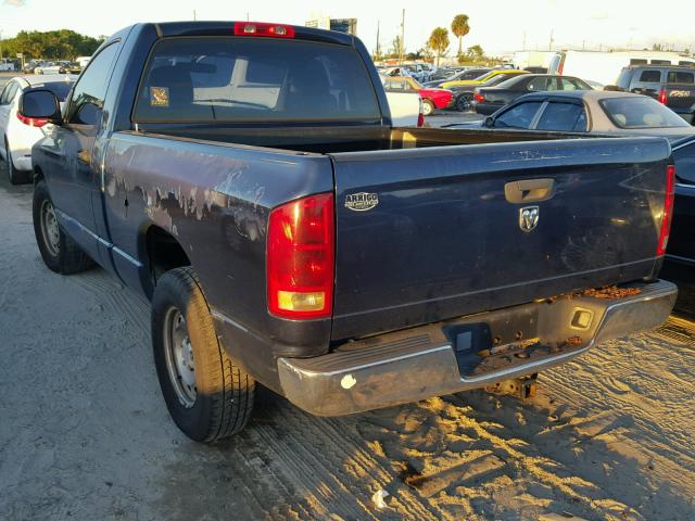 1D7HA16K15J644645 - 2005 DODGE RAM 1500 BLUE photo 3