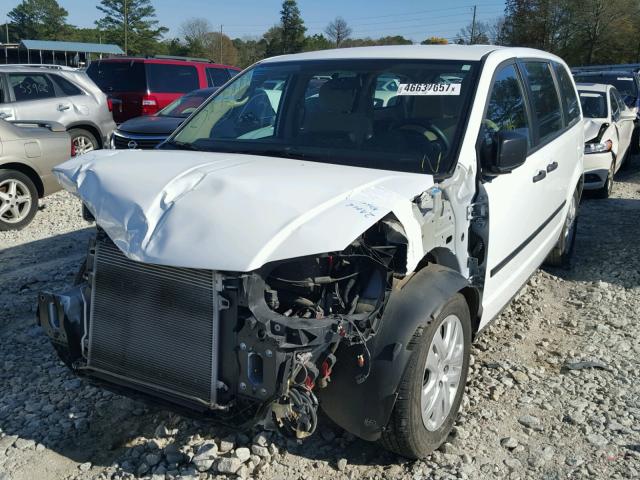 2C4RDGBG8ER365764 - 2014 DODGE GRAND CARA WHITE photo 2