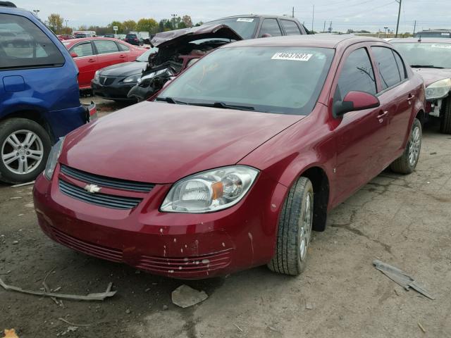 1G1AT58H397157697 - 2009 CHEVROLET COBALT LT MAROON photo 2