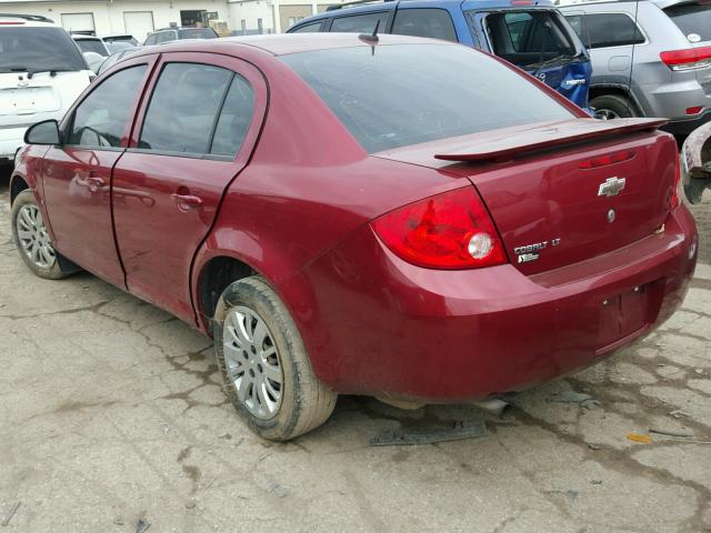 1G1AT58H397157697 - 2009 CHEVROLET COBALT LT MAROON photo 3